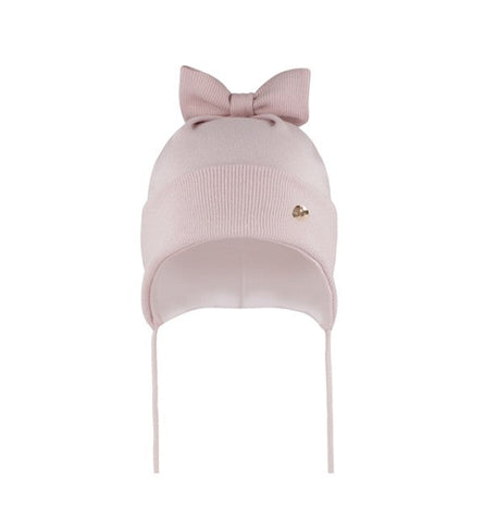 Girls' Powder Pink Tied Hat with Bow ~ 4-5 Years | 50/038-A