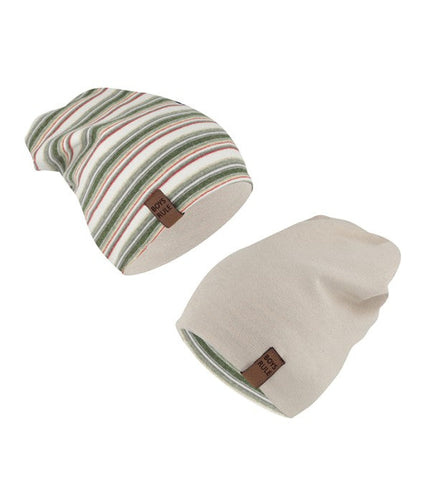Boys' Light Beige Double-sided Hat  ~ 4-5 Years | 50/086-C