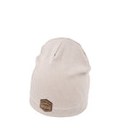 Boys' Beige Beanie with Patch ~ 6-12 years | 50/123-A
