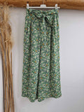 Italian-style Floral Pattern Wide Leg Pants | 13056