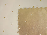 White Rectangular Double Sided Table Cloth with Golden Dots Pattern  | Marion-RecGoldDot