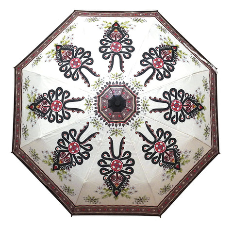 Small Compact Travel Umbrella with Parzenica Pattern | CZW-PAR-FOLK H