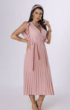 Italian-style Midi Dress with Frills | 14G915