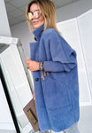 Classic Blue Alpaca Coat | ALPC-B