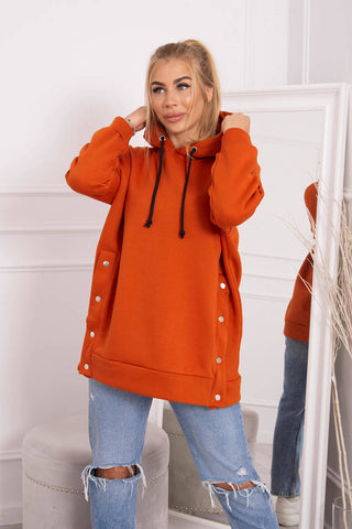 Orange Hoodie with Latches | 9358-O