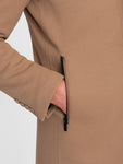 Men's Camel Elegant Coat with Zipper | 0103-V4-C