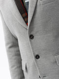 Men's Light Gray Classic Coat with Buttons | C432-V4