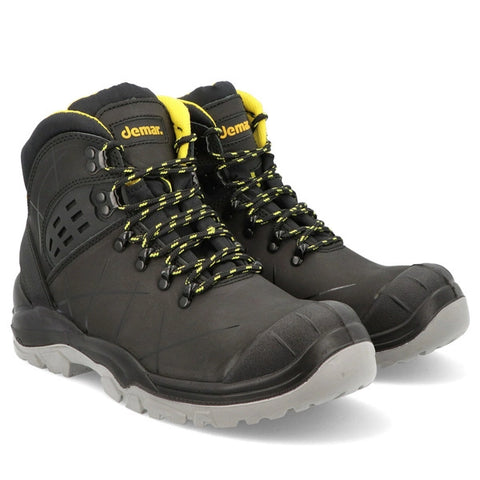 Demar Black and Yellow Work Safety Shoes | 6360