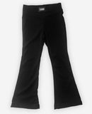 Girls' Black Soft Ribbed Pants | 2332#