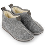 Women's Handmade Felt & Natural Sheep's Wool Insulated Slippers - Bamboszki | BK-4202