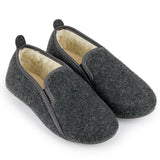 Women's Handmade Graphite Felt & Natural Wool Insulated Slippers | BK-539A