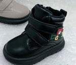 Kids' Black Insulated Ankle Boots | K28-1-BL