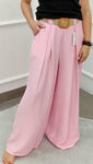 Italian-style Wide Leg Pants with Belt | C25C2077