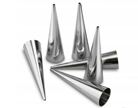 Stainless Steel 12 PCS Set Medium Cream Horn Molds - RURKI | RUR-12-M