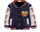 Boys' Navy Blue Bomber Sweatshirt with Teddy Bears | S-186