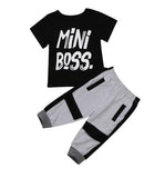 Boys' Cotton Mini Boss T-Shirt and Pants Set | MBB-02