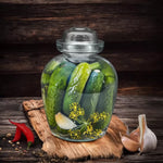 10 Liters Glass Pickling Jar with Hermetic Glass Lid | 43900-10l