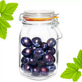 1.5 Liters Glass Jar with Airtight Lids and Leak Proof Rubber Gasket | 24309-1.5l