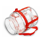 15 Liters Glass Jar with Lid and Strap Handles | 9920-15l