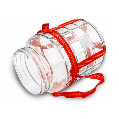 15 Liters Glass Jar with Lid and Strap Handles | 9920-15l