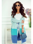 Light Mint Knitted Hooded Cardigan | LINDA