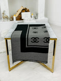 Carmen Double Sided Graphite & Black Soft Scarf | HAL-167-DG/BL