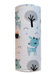 100% Cotton White Baby Swaddle with Multicolor Print - Pielucha | TD-0764