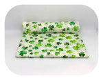 100% Cotton White Baby Swaddle with Four-Leaf Clover Print - Pielucha | TD-157
