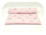 100% Cotton Pink Baby Girl Swaddle with Bear Print - Pielucha | TD-3604