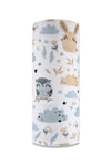 100% Cotton White Baby Swaddle with Multicolor Print - Pielucha | TD-5158