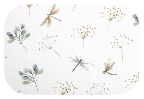100% Cotton White Baby Swaddle with Print - Pielucha | TD-8906