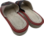 Brown Leather Open Toe Slippers | SD-193F