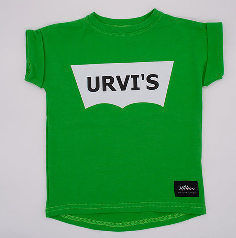 Boys' Green Graphic T-shirt - URVI'S | FUN-06