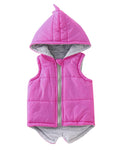 Girl's' Dino Pink Quilted Vest | V-01-P