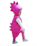 Girl's' Dino Pink Quilted Vest | V-01-P