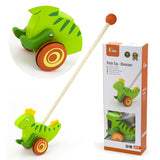 Wooden Push Toy Diosaur - Drewniany Pchacz Dinozaur | 50963