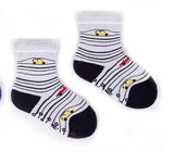 YO! Boys' Gray Ankle Socks with Cars Pattern and ABS | SKF-0005C-G1