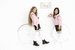 Girls' VOGA Black Eco Leather Shorts | V-05