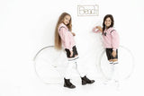 Girls' VOGA Black Eco Leather Shorts | V-05