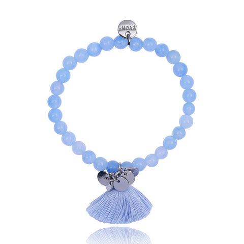Blue Bracelet with Natural Stones | B02036
