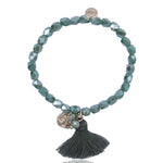 Dark Green Bracelet with Natural Stones  | B01883