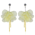 Light Yellow Silk Earrings | E00935