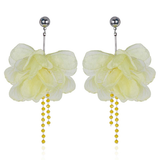 Light Yellow Silk Earrings | E00935