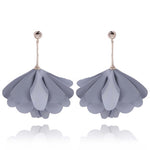 Gray Satin Earrings | E01012
