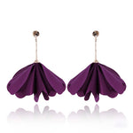 Dark Purple Satin Earrings | E01009