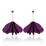 Dark Purple Satin Earrings | E01009