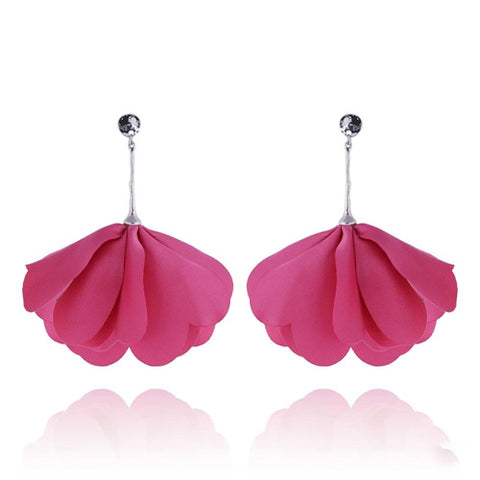 Pink Satin Earrings | E01003
