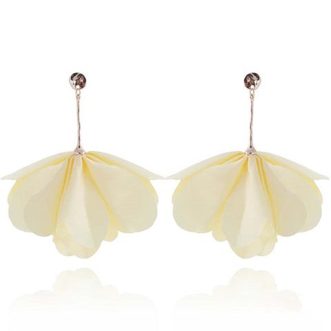 Light Yellow Satin Earrings | E01001