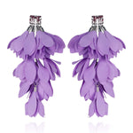 Light Purple Long Satin Earrings | E99059