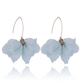 Yvon Mint Silk Earrings with Golden Details | E99129